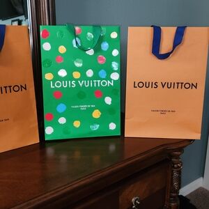 Louis Vuitton Green and Orange Shopping Bags